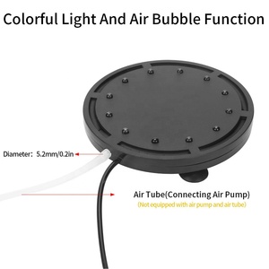Lampe à bulles d'air <span class=keywords><strong>LED</strong></span> en plastique JSD pour <span class=keywords><strong>aquarium</strong></span>, 9/12 <span class=keywords><strong>LED</strong></span>, changeant de couleur, submersible, décoration pour <span class=keywords><strong>aquarium</strong></span> - Product Image 5