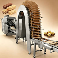 Ligne de production automatique de gaufrettes, machine à étaler la crème sur les gaufrettes, machine de production de biscuits gaufrettes