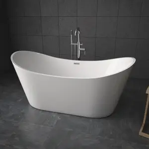 简单设计浴室浴缸型号5尺寸可用独立式浴缸浸泡现代放松婴儿或成人浴缸