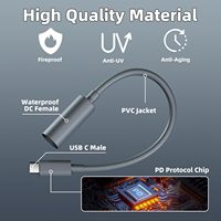 Starlink Mini Cable de Alimentación Adaptador 3A Carga Rápida a Hembra Extensión Tipo-C USB con PVC