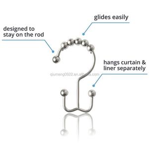 Ganci in Acciaio Antiruggine, Asta Doccia a <span class=keywords><strong>Doppio</strong></span> Scorrimento <span class=keywords><strong>per</strong></span> Bagno - Product Image 5