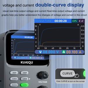 KUAIQU 5 cifre di alimentazione regolabile programmabile 30V <span class=keywords><strong>10A</strong></span>, 0,001a Tester di simulazione batteria, Display iperbolico OCP OVP di uscita - Product Image 5