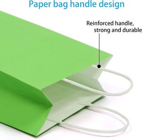 Bolsa de Compra de Papel Kraft Reciclable y Biodegradable de Alta Calidad con Asas de Estilo Clásico Personalizable para Uso Promocional - Product Image 2