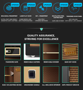 Chất lượng cao cán nguội thép 1m văn phòng & nhà vân tay két lớn duy nhất/đôi-cửa an ninh an toàn hộp - Product Image 6