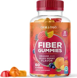 Multivitamin 및 섬유 소화 건강 및 면역 비타민 C D3 아연 오메가 3 어유 키즈 섬유 비타민 Gummies