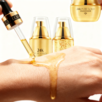 Ensemble de crème hydratante pour le visage à la vitamine C, à base de plantes, blanchissante, anti-âge, avec du collagène d'escargot, du ginseng et du kojic, or 24 carats