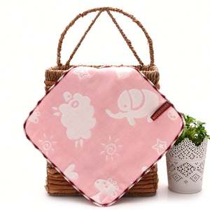 Serviettes en gaze de coton pour bébé 25x25cm, garçon fille, carré, mouchoir, bain, alimentation, visage, sueur, lavage, essuyage, bavoir - Product Image 4