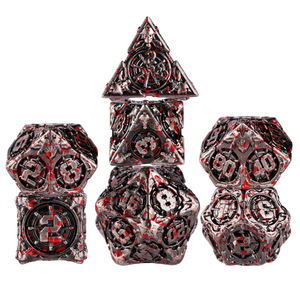 थोक पॉलीहेड्रिल कस्टम धातु dice सेट rpg dd ड्रैगन और डंगजन भूमिका खेल dnd धातु dnd - Product Image 4