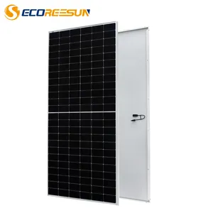 Ecoreesun 24V daha yüksek bileşen dönüşüm verimliliği monokristal silikon güneş paneli ev tüm siyah güneş panelleri