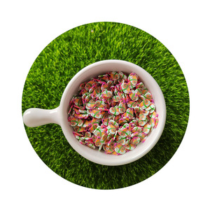 Nueva moda 500 g/lote dibujos animados encantadores cara sonriente <span class=keywords><strong>Sushi</strong></span> comida arcilla polimérica rociadores arcilla caliente rebanadas arte de uñas DIY manualidades Decoración - Product Image 5