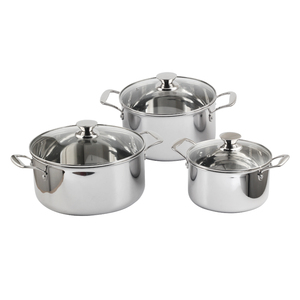 Stockpot 6 <span class=keywords><strong>Quart</strong></span>, tri-ply 18/<span class=keywords><strong>10</strong></span> thép không gỉ Chứng Khoán nồi với nắp, cảm ứng sẵn sàng nấu ăn nồi cho tất cả các cooktops - Product Image 1
