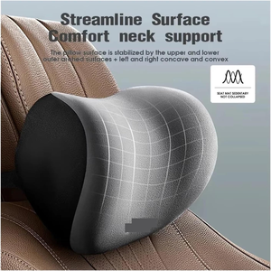 Cuscino di Supporto Lombare per Sedile Auto di Lusso con Cuscino Cervicale in Memory Foam, Poggiatesta Morbido - Product Image 3
