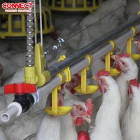 Système d'équipement de ligne de contrôle automatique pour l'alimentation et l'abreuvement des poulets de chair en élevage avicole, conception moderne