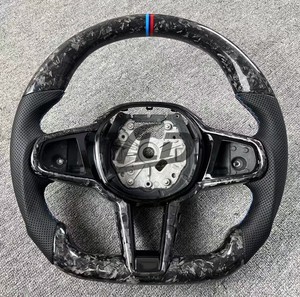 <span class=keywords><strong>Volant</strong></span> personnalisé en fibre de carbone à fond plat pour <span class=keywords><strong>BMW</strong></span> M2 M3 M4 Châssis F - Amélioration intérieure avec bande rouge style <span class=keywords><strong>Drift</strong></span> - Product Image 5