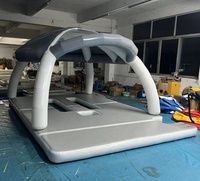 Offre Spéciale équipement de divertissement aquatique, plate-forme gonflable de loisirs aquatiques, île flottante gonflable avec tente