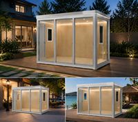 Maison conteneur mobile préfabriquée sur mesure, bureau de jardin de luxe, pod préfabriqué pour jardin, bureau de jardin préfabriqué