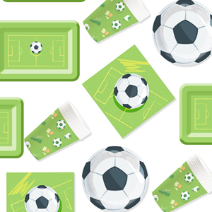 Juego de Vajilla Desechable DAMAI con Diseño Deportivo de Balón de Fútbol, Platos, Vasos y Servilletas de Papel para Fiestas Infantiles - Product Image 4