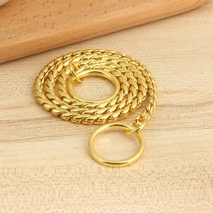 Tienda de accesorios para mascotas, cadena de serpiente de acero inoxidable chapada en oro, collar de perro pequeño de Metal, collares de Chihuahua - Product Image 5