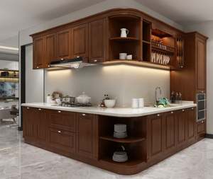 Muebles de Cocina y Restaurante de Madera Maciza de Roble Europeo Americano, Armarios Personalizados, Modernos, Ecológicos y Resistentes al Agua - Product Image 4