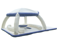 Plateforme flottante gonflable pour loisirs aquatiques d'été, île flottante, certifiée CE, tissu à double paroi, pour l'extérieur