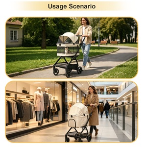 <span class=keywords><strong>Poussette</strong></span> de voyage <span class=keywords><strong>pliable</strong></span> automatique à une main <span class=keywords><strong>pour</strong></span> animaux de compagnie (chiens, chats) – Vente en gros OEM ODM - Product Image 4