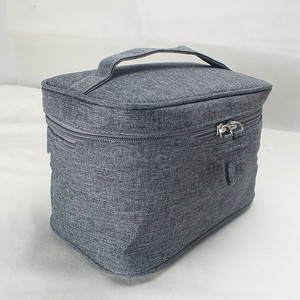 Caja de almacenamiento de cosméticos de lujo con cierre de cremallera de tela, bolsa para joyería, caja de cosméticos. - Product Image 1