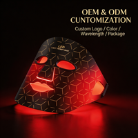 Masque de luminothérapie LED professionnel, masque facial à lumière rouge et infrarouge proche, masque de soin de la peau en silicone pour femmes et hommes