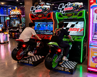 Machine de jeu d'arcade DX Racing d'occasion, simulateur de conduite monopluje à monnayeur, lumières LED, pour centres de divertissement commerciaux (FEC), en métal