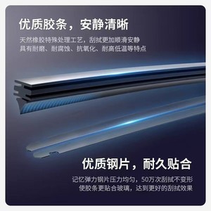 Balais d'essuie-glace Saintly Lan sans cadre à bande de caoutchouc pour Chang'an UNIT, essuie-glaces partiels à fonctionnement silencieux - Product Image 5