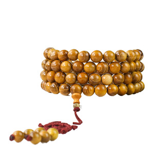 Bracelet en bois de mûrier 108 perles 10 mm en bois de rose, style ethnique chinois, avec pendentif portable pour homme - Product Image 5