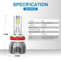 Luces LED Súper Brillantes para Automóvil, Bombillas H1 H7 H11, Sistema de Iluminación Automotriz 9005 9006, Bombilla LED para Faros Delanteros, Faros LED para Automóvil H4