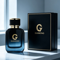 Flacon de parfum de luxe vide avec emballage, flacon en verre personnalisé OEM, 30 ml, 50 ml, 100 ml, forme carrée, bouchon de parfum