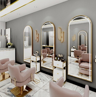 Miroir mural moderne en verre pour salon de coiffure, style célébrité, simple face, pour chambre à coucher