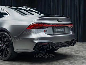 สปอยเลอร์หลังรถยนต์ Audi A7 S7 RS7 ปี 2019 - 2024 คุณภาพสูง ผลิตจากพลาสติก ABS  แบบไม่ทำสี  ลายคาร์บอน  สำหรับติดตั้งท้ายรถ - Product Image 5