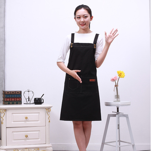 Tablier de cuisine sans manches pour <span class=keywords><strong>chef</strong></span>, personnalisable avec logo, en denim et coton, réutilisable et lavable, pour uniforme de cuisinier et nettoyage - Product Image 2