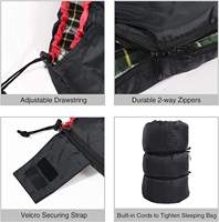 Sac de couchage de camping imperméable à l'eau pour deux personnes-Sac intérieur chaud avec capuche