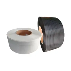 Hoge Kwaliteit 19Mm Pp Plastic Rollen Zwart Polyester Bandband Hoge Kwaliteit Omsnoering Plastic Verpakkingsband