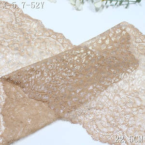 <span class=keywords><strong>2026</strong></span>年フランス新ファッションストレッチナイロンレーストリム22cmヌードシルバーメッシュフローラルエラスティックレース（メタリック糸入り）ランジェリー用 - Product Image 5
