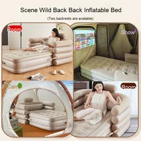 Matelas de camping gonflable Yutang pour couple, style épaissi, avec pompe à air automatique, surélevé et pliable