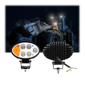 Lampu traktor Oval 5.6 ", dengan sinyal belok Amber ganda 3 fungsi 36W kombinasi pertanian lampu kerja LED