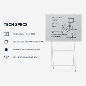 ไวท์บอร์ดอิเล็กทรอนิกส์ E <span class=keywords><strong>Ink</strong></span> Carta ขนาด 42 นิ้ว กระดาษอิเล็กทรอนิกส์ ไวท์บอร์ดดิจิทัล พร้อมปากกาเขียนแบบ Stylus ความละเอียด 2160x2880 สำหรับการประชุม ใช้พลังงานต่ำ - Product Image 2