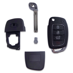 Haute qualité bon prix nouveau Type 3 + 1 boutons <span class=keywords><strong>SUV</strong></span> Flip Key Shell Case Fob fit pour H-yundai avec boutons en plastique avec lame TOY40 - Product Image 3