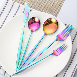 Rose Gold Eco-Friendly 40-Piece Travel Cutlery Set for Wedding and <b>Christmas</b> Luxury Stainless Steel Flatware - Product Image 3