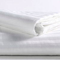 Parures de lit en satin rayé tissé 100 % coton biologique respirant, très demandées, pour hôtels et vente en gros de tissus de literie