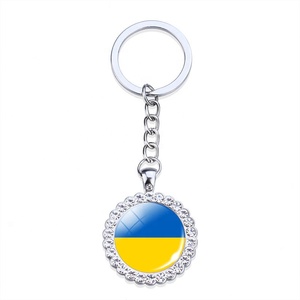 Llavero con bandera europea, colgante de diamantes de imitación, joyería de cristal conmemorativa, Metal ligero, <span class=keywords><strong>español</strong></span>, ruso, ucraniano, plástico griego - Product Image 5