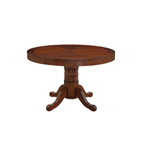 Base de table ronde en bois de qualité supérieure de 48 pouces avec 8 porte-gobelets, surface en feutre noir pour les soirées de jeux en famille, table de poker