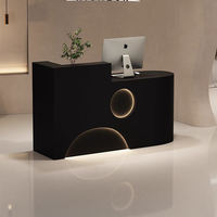 Petit bureau de réception en bois blanc au design simple, écologique, à hauteur réglable, pour cliniques de beauté, salons, gymnases, hôpitaux, centres commerciaux