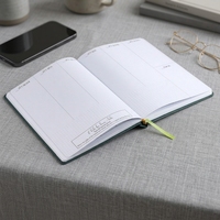 Carnet A5 personnalisé en cuir PU, agenda et journal de bureau à couverture rigide avec reliure cousue, impression offset, agenda professionnel