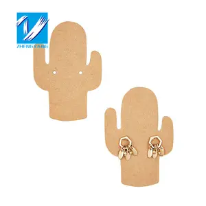 Custom Kraft Paper Jewelry Card Earring Packing Bright Creations Earring Cards for Display