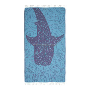 Vente en gros Hammam turc Serviette de plage Voyage profond 100% coton Peshtamal pestamal pestemal Hamam pestemal Serviettes Fouta Jacquard - Product Image 6